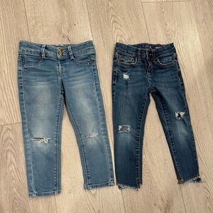 Distressed Blue Denim Jeans for Kids Size 5